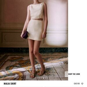 Sezane Linen-like Mini Skirt Malia Women’s Size 4